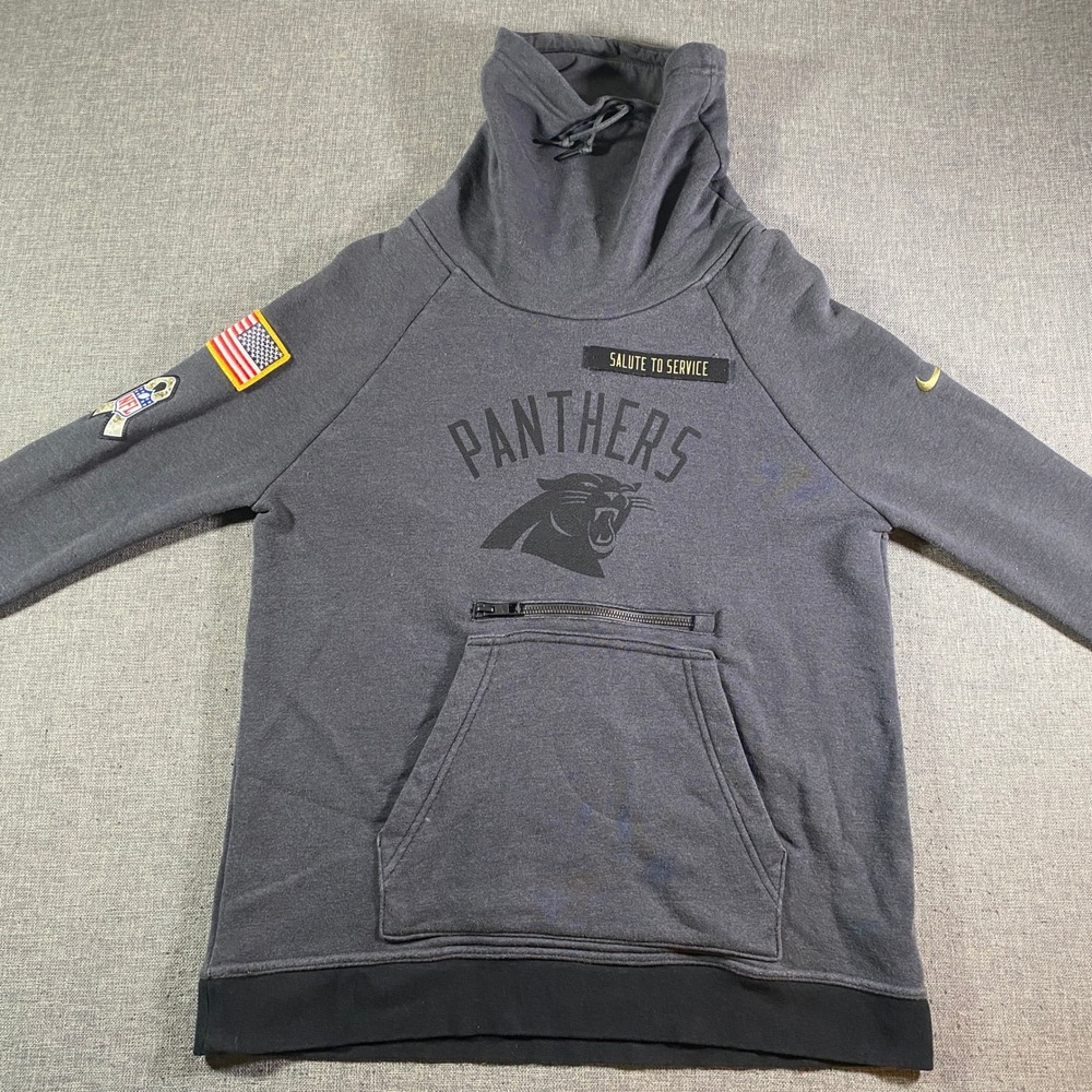 Nike‎ Carolina Panthers Salute to Service NFL Hoodie Gray Size S Women
